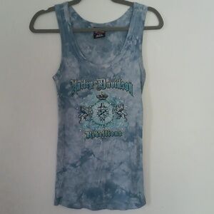 Harley Davidson (Las Vegas, Nevada) Tank Size Medium Color Light Blue Tye Dye